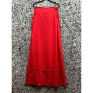 Erika Cavallini Semi-Couture Silk Midi Skirt Dress Red P6E071‎ Womens Size 42